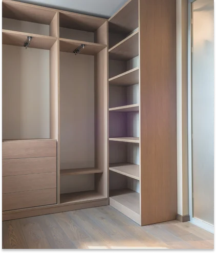 wooden wardrobe