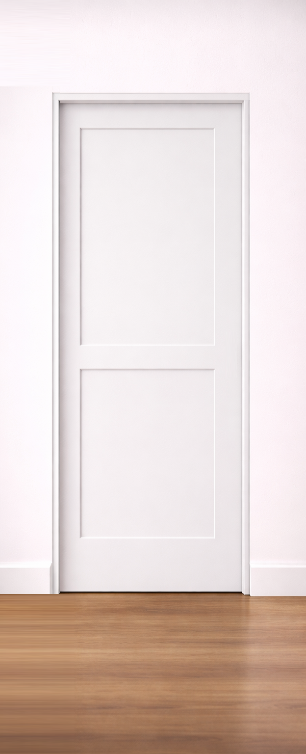 Routed 2 Panel Polyurethane Wardrobe Sliding door
