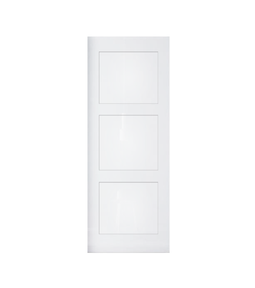 Routed 3 Panel Polyurethane Wardrobe Sliding door