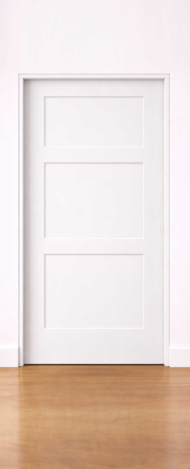 Routed 3 Panel Polyurethane Wardrobe Sliding door