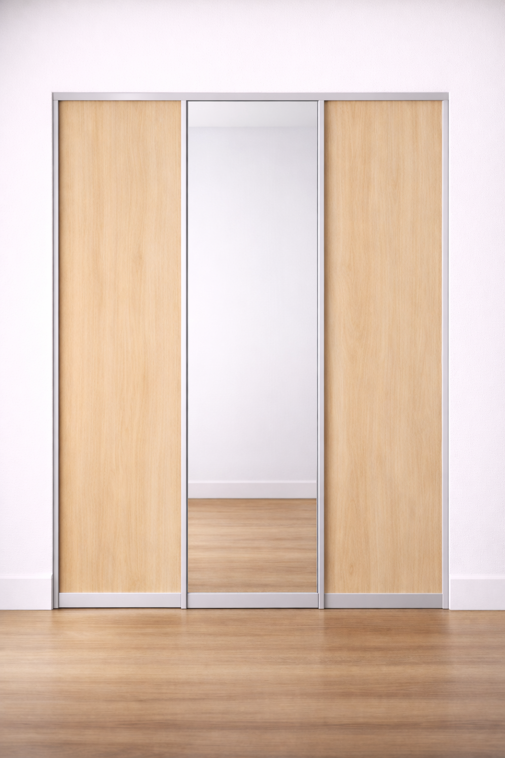 3-Door MELAMINE and SPLIT PANEL Wardrobe COMPLETE WARDROBE