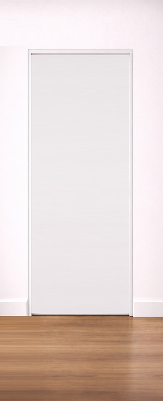 Plain White Polyurethane Wardrobe Sliding door