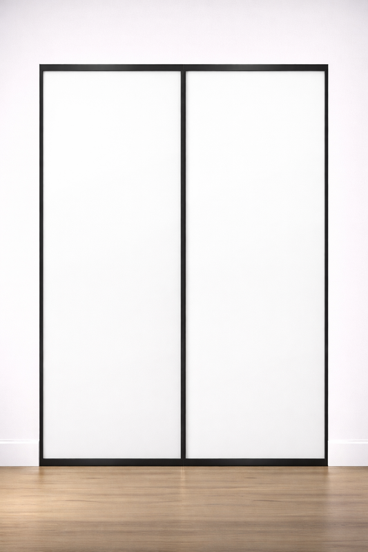 2-Door GLASS COLOURED COMPLETE WARDROBE